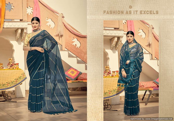 Ynf Viscose Silk Stylish Party Wear Chiffon Latest Designer Saree Collection